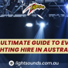 Discover Lightsounds’ ultimate guide to event lighting hire in Australia — explore lighting types, costs, setup tips & expert advice to make